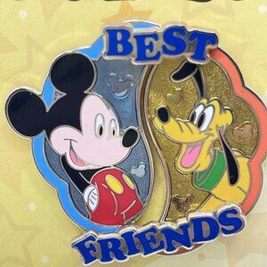 Disney Pin Mickey Mouse Pluto 2 pin set Best Friends Series limited gift